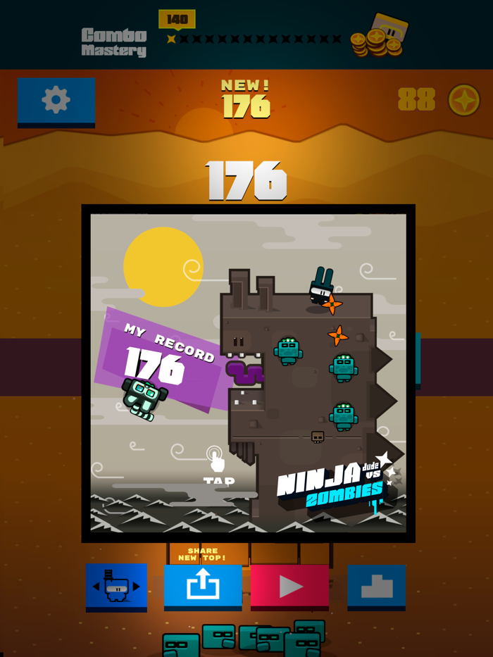 Ninja Dude vs Zombies - endless tap n slash zombie arcade game