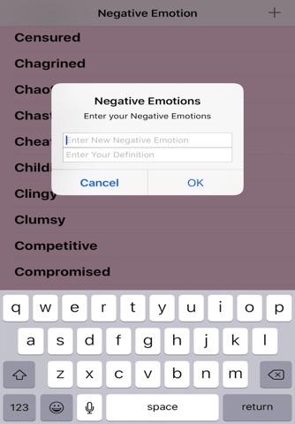 Negative Emotions List screenshot 2