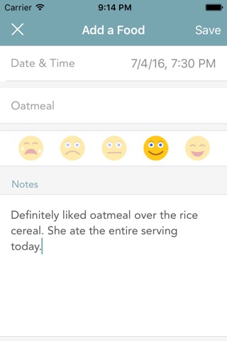 Baby's First Foods - Baby Food Tracker screenshot 4