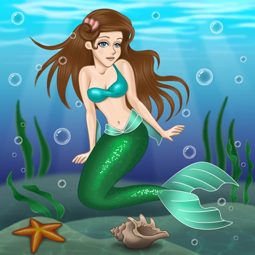 The Little Mermaid. Coloring book for children icon