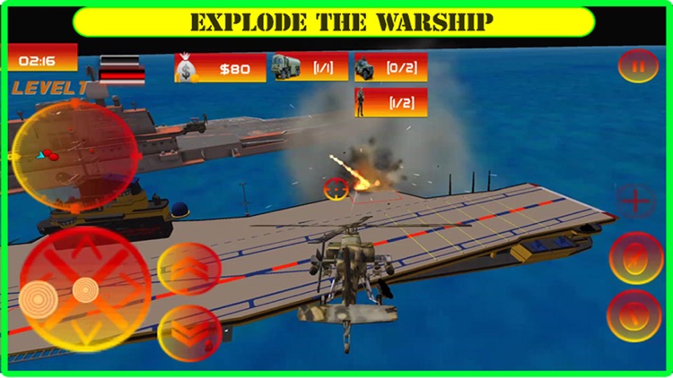 Gunship Helicopter Navy Battle – Battleship in the Pacific Ocean Sea