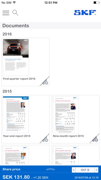 SKF Investor Relations