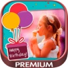 Happy Birthday photo frames – create birthday greeting cards & collages and edit your images Premium