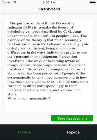 Affinity Personality Indicator screenshot 3