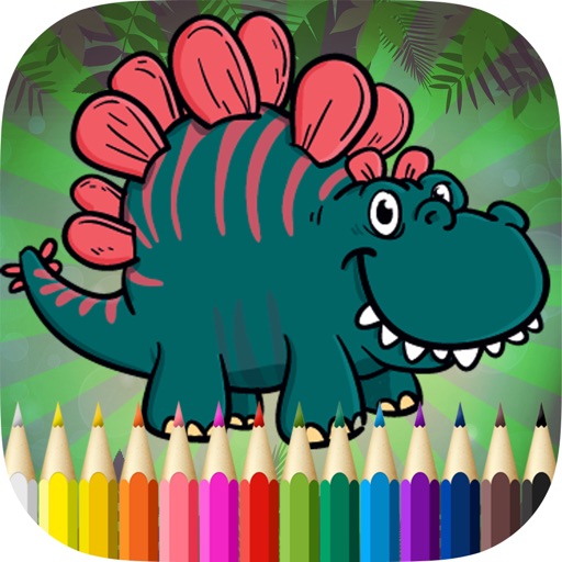 Free Dinosaur Coloring Books Icon