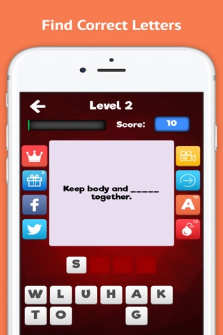 Proverbs Trivia Quiz, Word Guessing Game Challenge screenshot 3