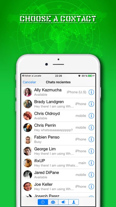 Mobile Locator for WhatsApp, coordinates of the location to send to your contacts Screenshot 2