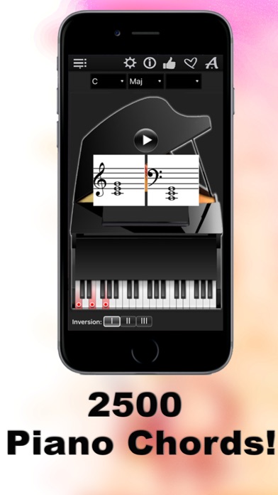 Piano Chords Compass - learn the chord notes & play them Screenshot 1