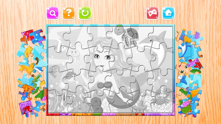 Mermaid Princess Puzzle Under Sea Jigsaw for Kids screenshot-3