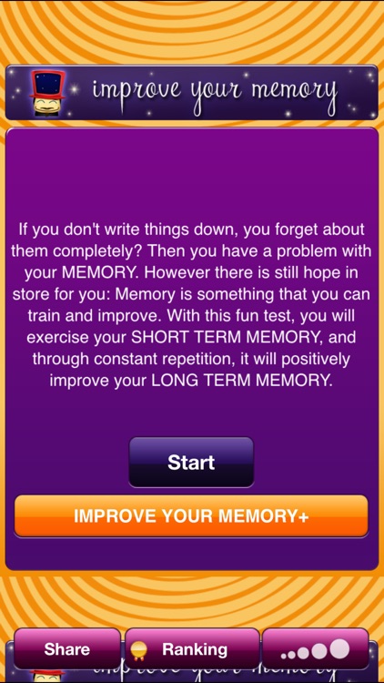 IMPROVE YOUR MEMORY!