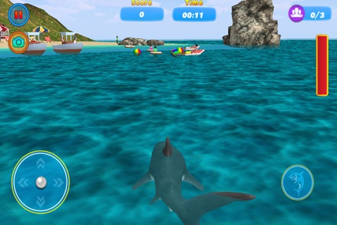 Shark Attack Adventure. Hungry Great White Dash Beach 3D screenshot 3