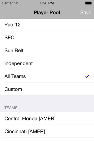RotoWire College Football Draft Kit 2015 screenshot 3