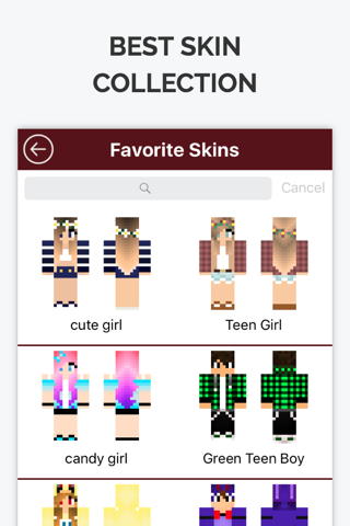 Teen Skins for Minecraft PE screenshot 2