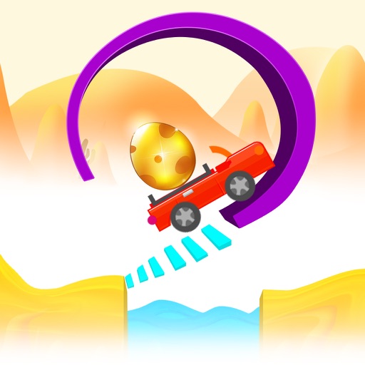 Tiny Car on Risky Road Adventure - Don't Fall the Big Golden Egg icon