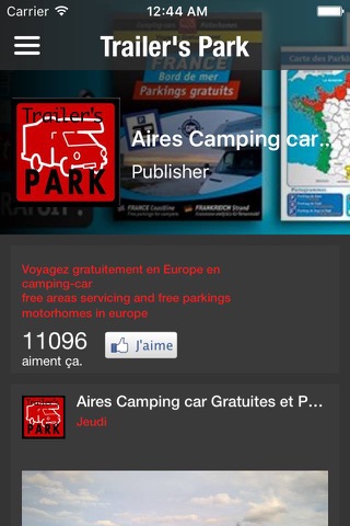 aires gratuites camping cars screenshot 3