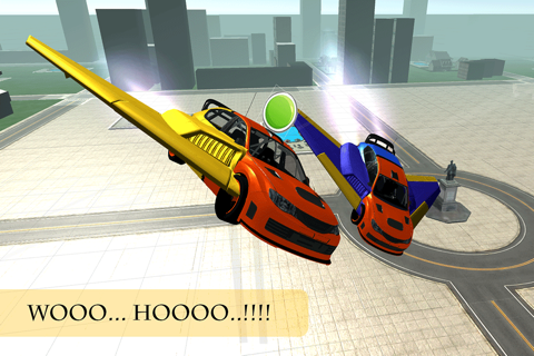 Futur Flying Car Racing : Free Play Flight Simulation screenshot 2
