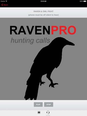 REAL Raven Hunting Calls -- 7 REAL Raven CALLS & Raven Sounds! - Raven e-Caller - BLUETOOTH COMPATIBLE screenshot 3