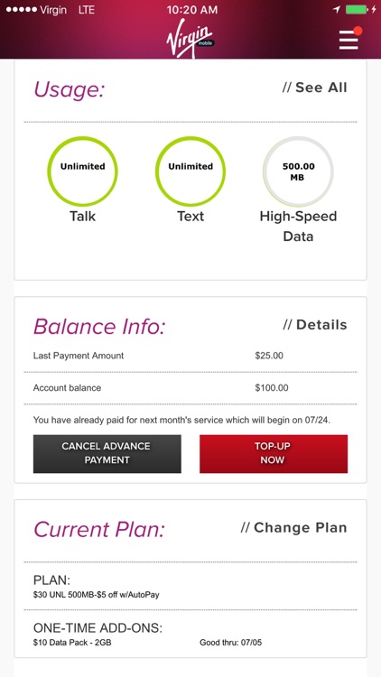 Virgin Mobile My Account