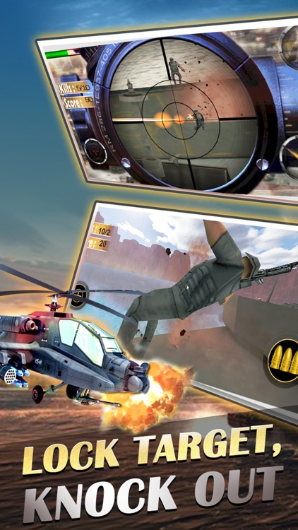 Sniper Gunship War 3D:Free airplane gun shooting games