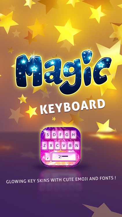 Magic Keyboard Designs – Glow.ing Key Skins with Cute Emoji and Fonts for Text.ing