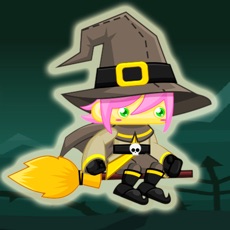 Activities of Floppy Witch Learn To Fly By Magic Broom In Halloween Night - Tap Tap Games