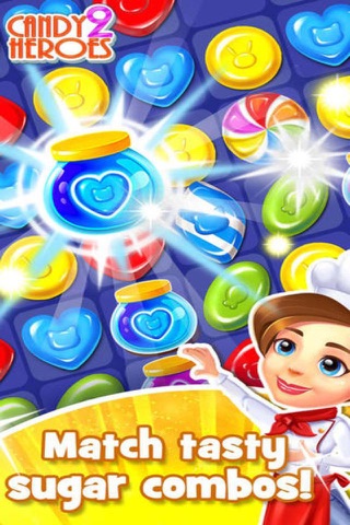 Sugar Yummy Blast - 3 match puzzle crush game screenshot 2