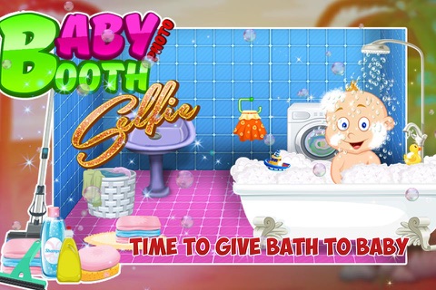 Baby Photo Booth Selfie – Crazy kids’ bath, dress up & salon game screenshot 3