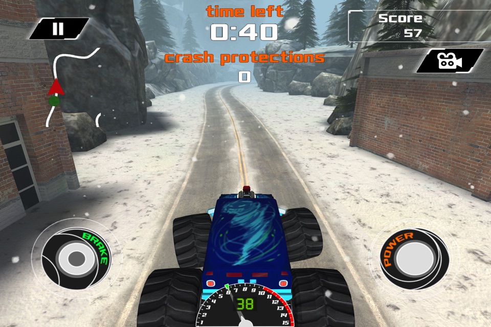3D Monster Truck Snow Racing- Extreme Off-Road Winter Trials Driving Simulator Game Free Version screenshot 3