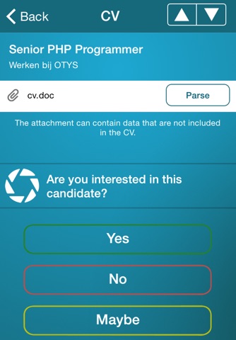OTYS Candidate Scanner screenshot 4