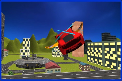 Flying Car Racing Police Chase – Futuristic Flying thief escape Simulator screenshot 4