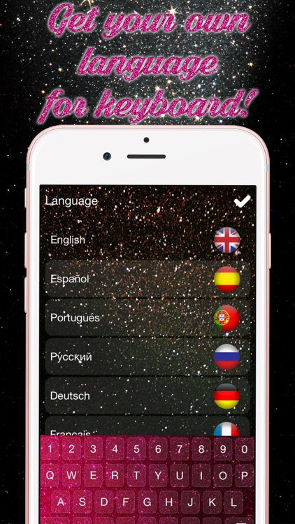 Glitter Keyboard Themes – Shiny Custom Keyboard Design with Glowing Backgrounds and new Emoji.s screenshot-3