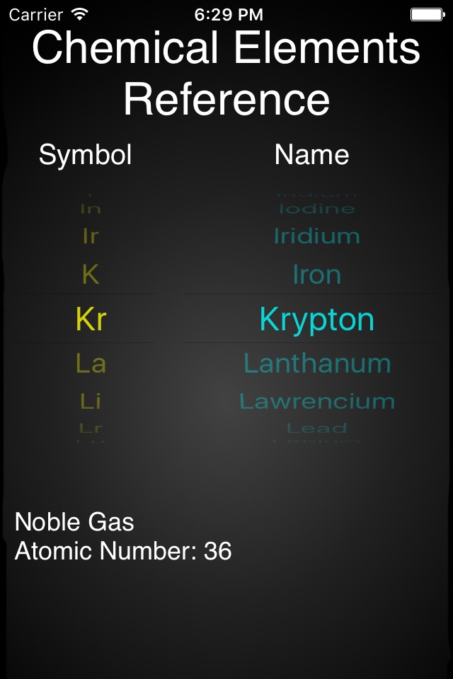 Chemical Elements Reference screenshot 2