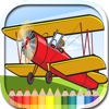 Airplanes Coloring Book Games For Kids