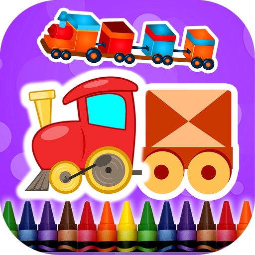 Coloring Book Trains iOS App