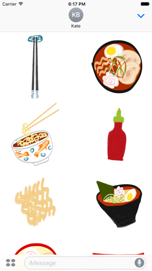 Ramen sticker pack, food pic stickers for iMessage(圖2)-速報App