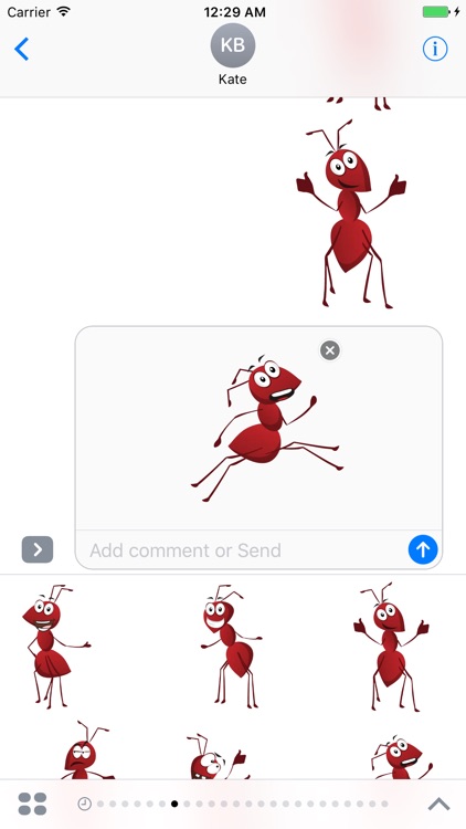 Super hot Ants emoticons for iMessage