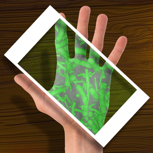 Scanner Bacteria Hand Joke Icon