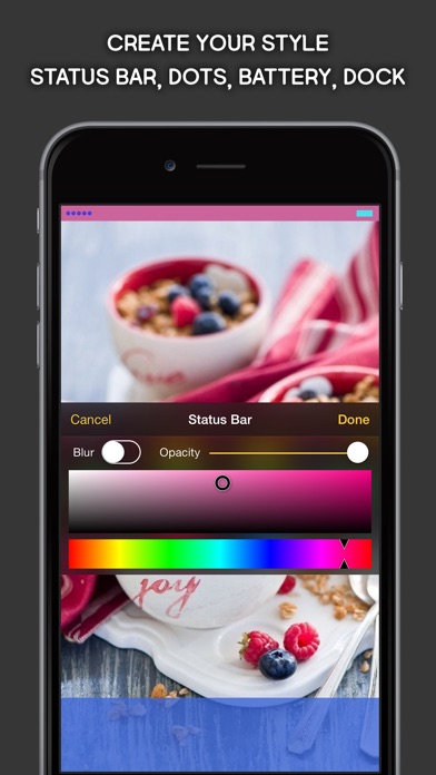 Colorbar For Ios 8 壁紙の上にドックとステータスバーの色をカスタマイズします Iphoneアプリ Applion