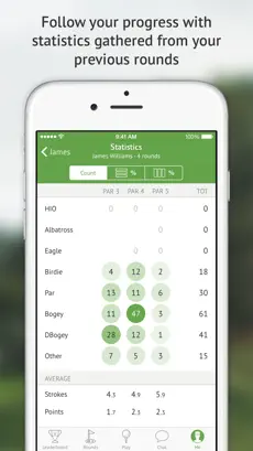 Captura 5 TeeApp - Golf Community, Scorecard and Stats iphone