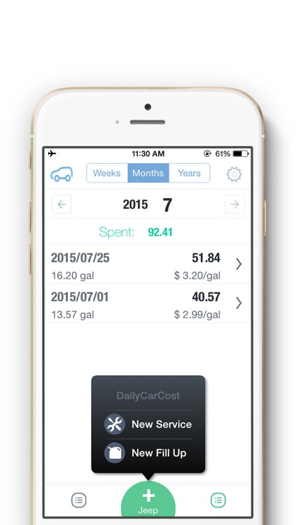 Daily Car Cost 2 - Mileage log tracker, Fuel economy, Gas mileage