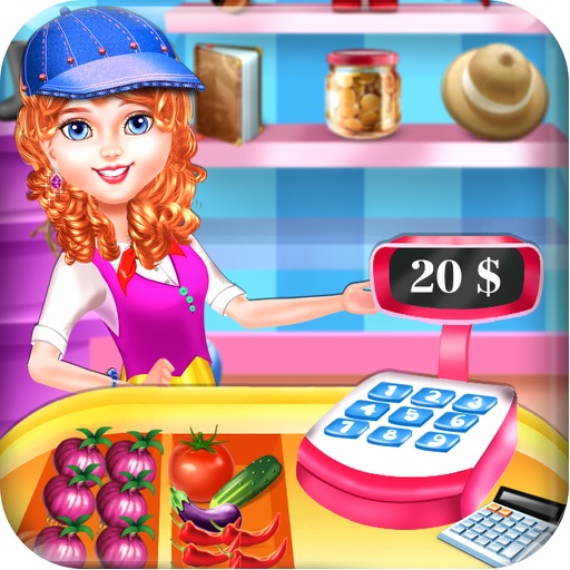 Supermarket Cashier Management Girls Games Icon