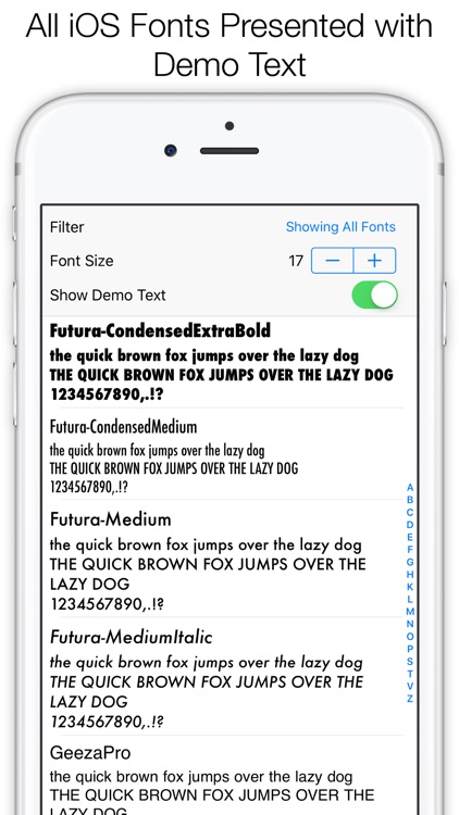 Font Viewer, Test System Fonts on your Device