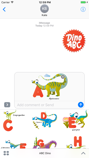 ABC Dinosaur Big Eye Collection 貼紙(圖1)-速報App