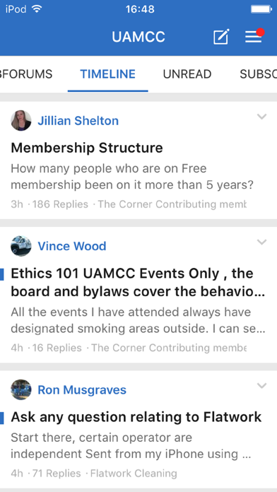 UAMCC Forums screenshot 2