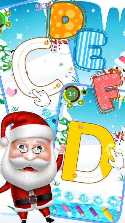 ABC Alphabet Tracing Letters Family For Christmas