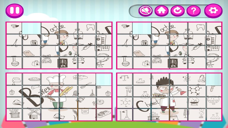 Slide Puzzles Learn Professions for Kids screenshot-4