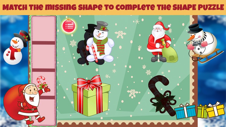 Christmas Shapes Puzzle - Educational Word Learning Game for Kids & Toddlers