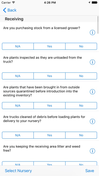 GDA Nursery Assessment