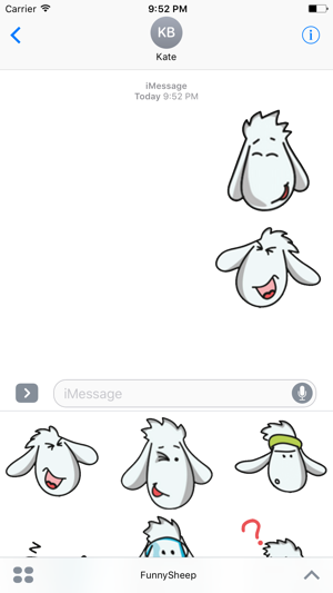 Funny Sheep GIF stickers for iMessage(圖3)-速報App