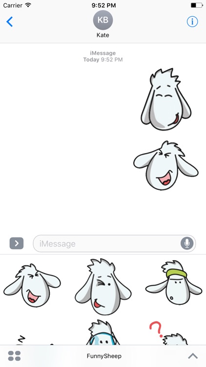 Funny Sheep GIF stickers for iMessage